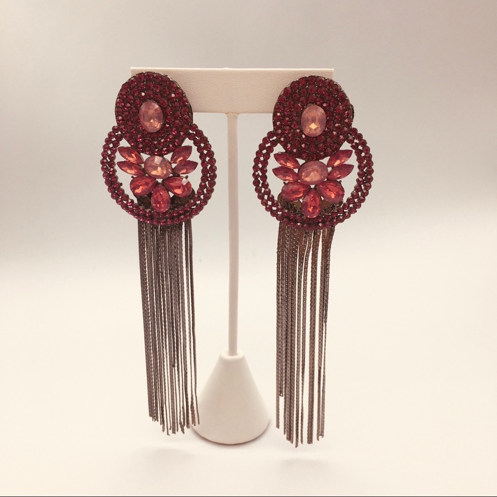 Unique pink earrings